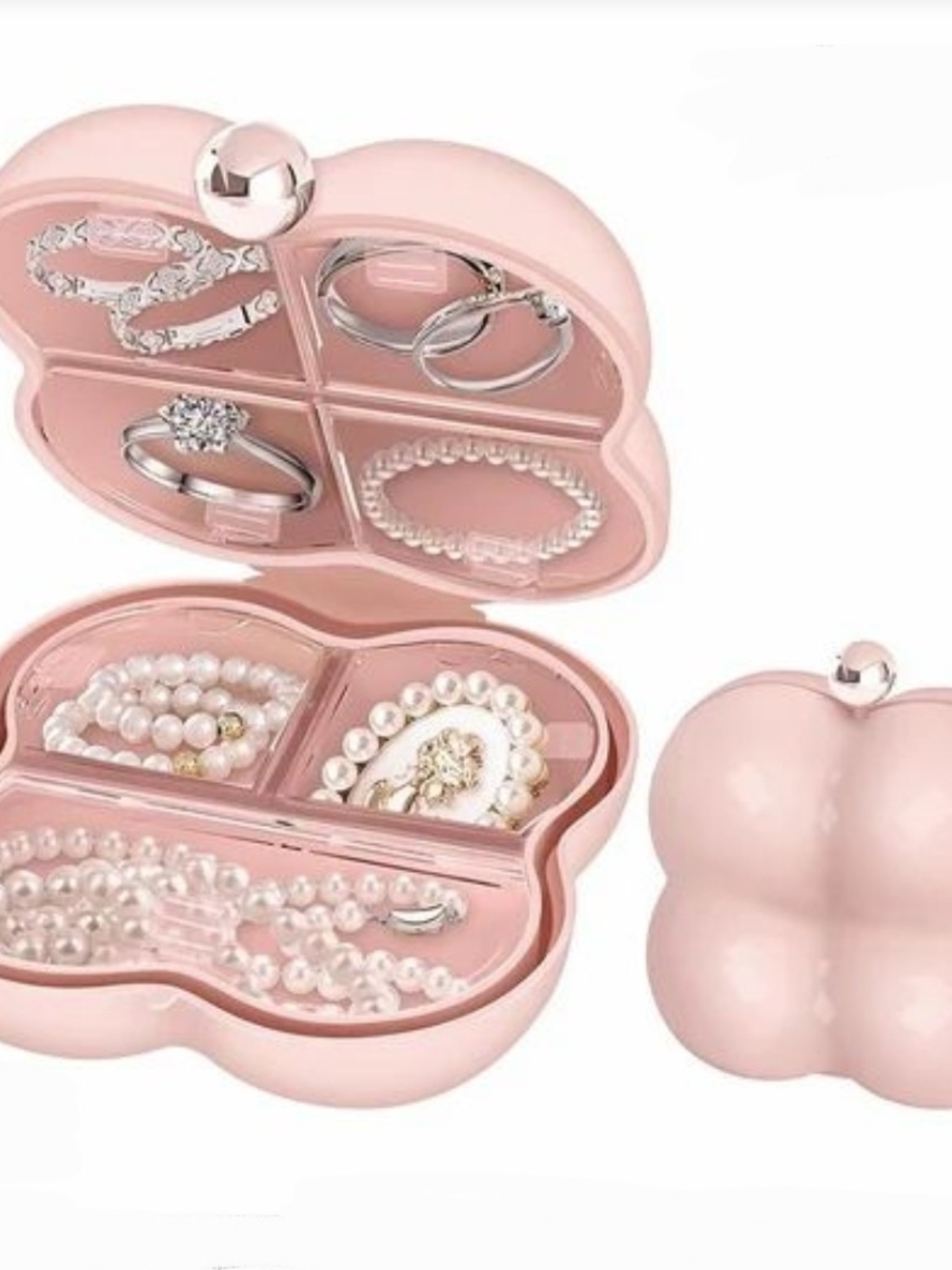 Pink Cloud-Shaped Jewelry Box Organizer BNIB